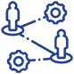 Who defines the system structure and technology stack?