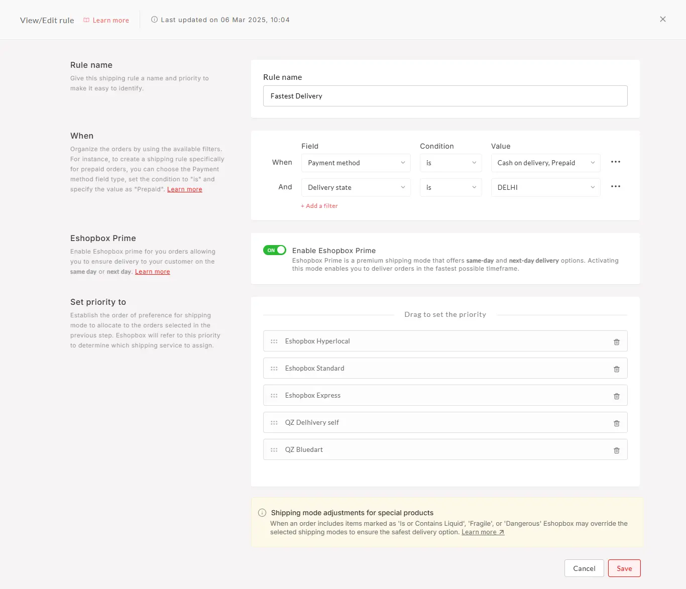 Order Management Banner