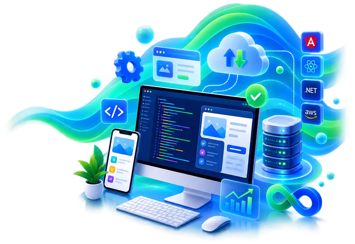 Web Application Platform Architecture Blueprint Mockup