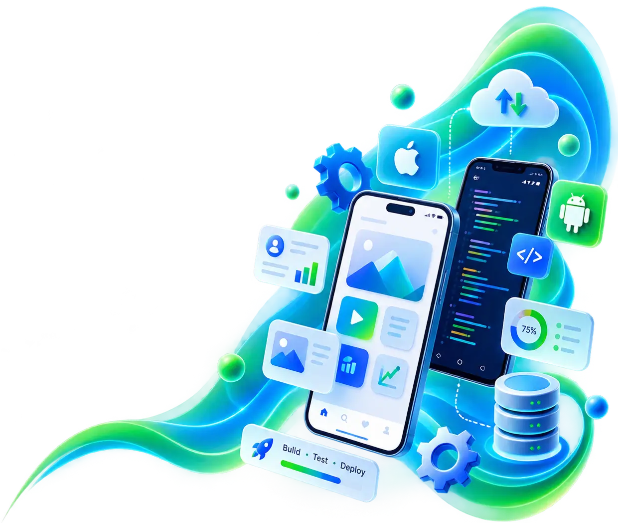 Mobile Application Platform Architecture Blueprint Mockup